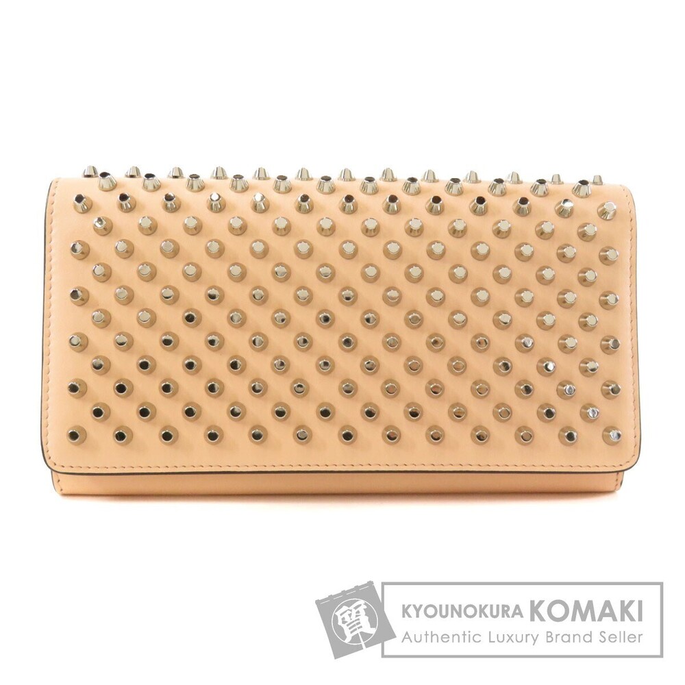 Christian Louboutin studded long Wallet calfskin leather